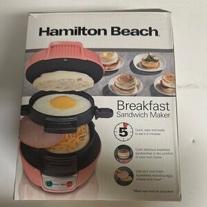 Hamilton Beach Pink Breakfast Sandwich Maker